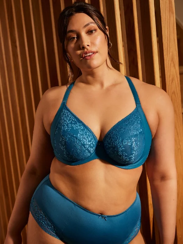 Roxie Plunge Bra - Atlantic Blue