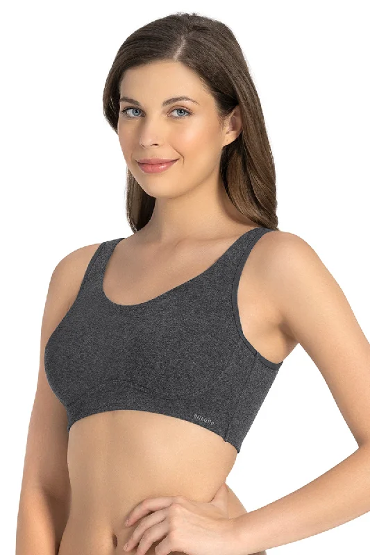 All Day Lounge Non-padded & Non-wired Bra - Dark Grey Marl