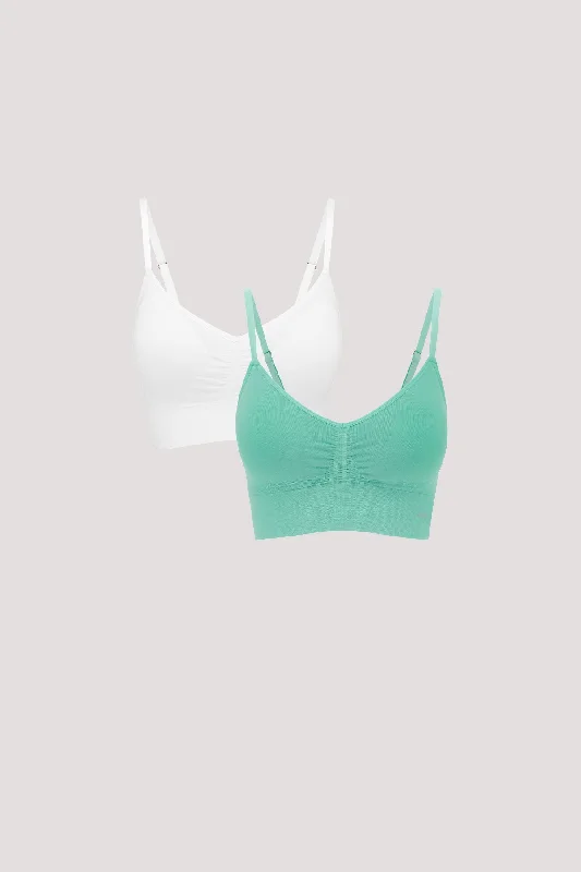 Bamboo Ultimate Skinny Strap Bra 2pk - No Returns