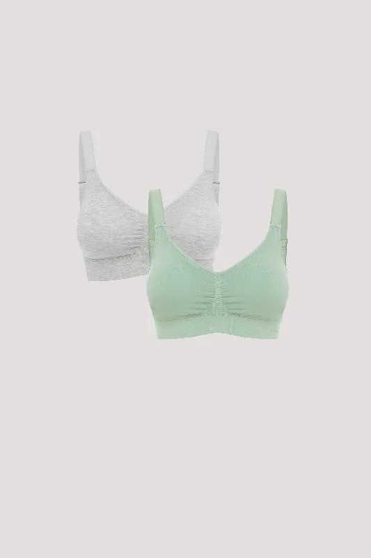 grey marle/frosty green / S