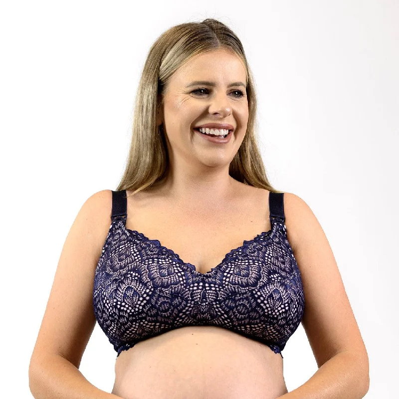 Maternity Bra (Classic) - Premium Support - Navy Rose