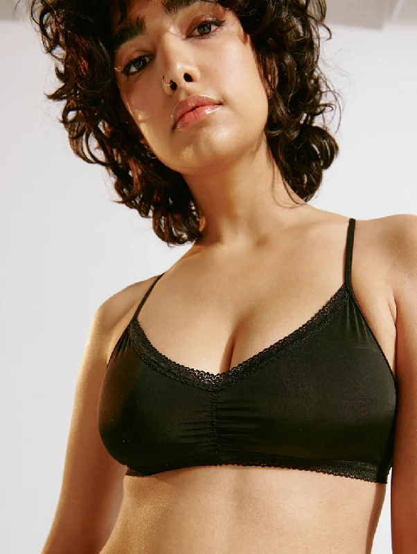 Blush Micro Lace Trim Bralette