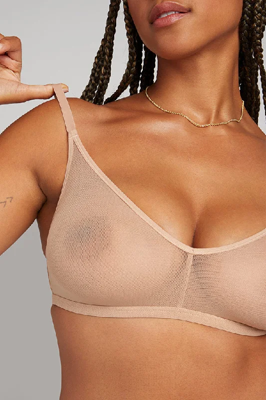 Sieve Non-Wire Bra in Buff