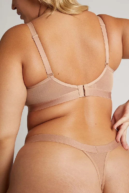 Sieve Non-Wire Bra in Buff