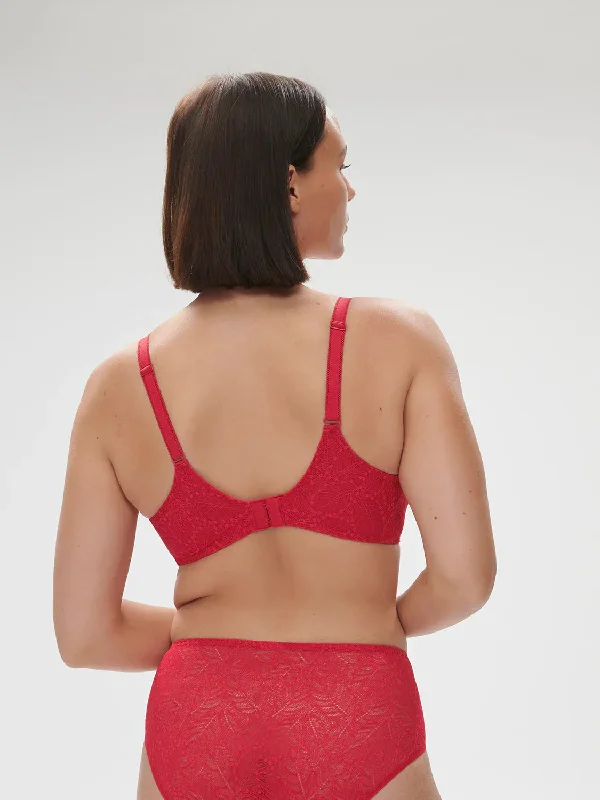 Comete Full Cup Support Bra In Rubis Rose - Simone Perele