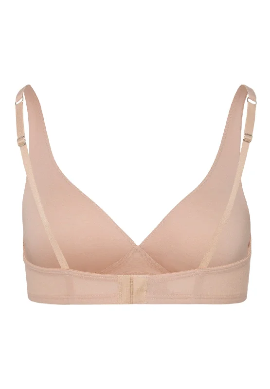 Hanro Cotton Sensation Soft Cup Wireless Bra in Beige