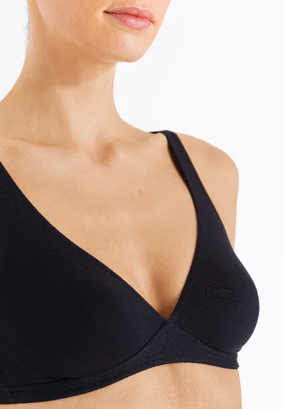 Hanro Cotton Sensation Soft Cup Wireless Bra in Black