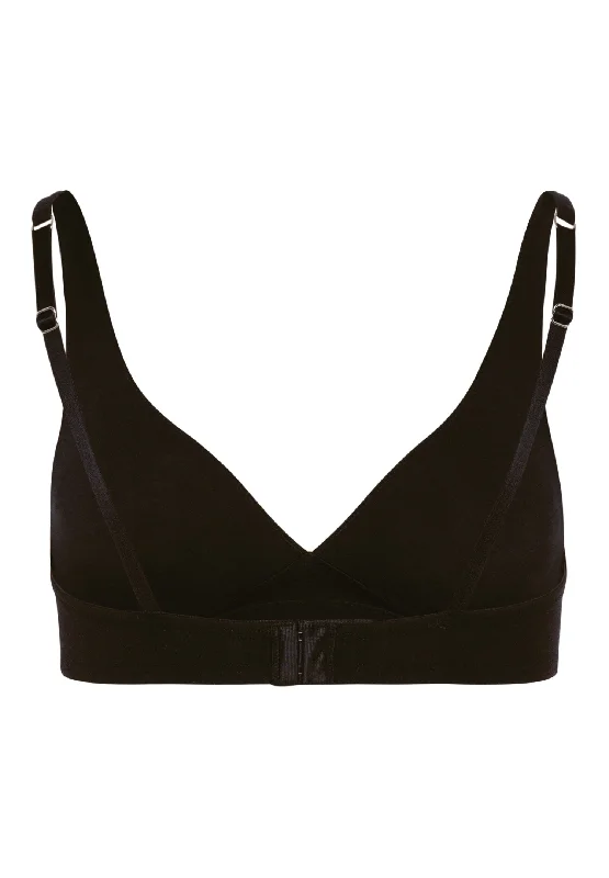 Hanro Cotton Sensation Soft Cup Wireless Bra in Black