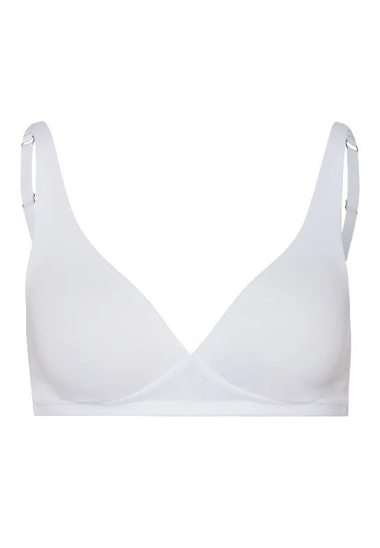 Hanro Cotton Sensation Soft Cup Wireless Bra in White