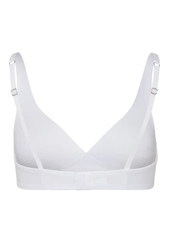 Hanro Cotton Sensation Soft Cup Wireless Bra in White