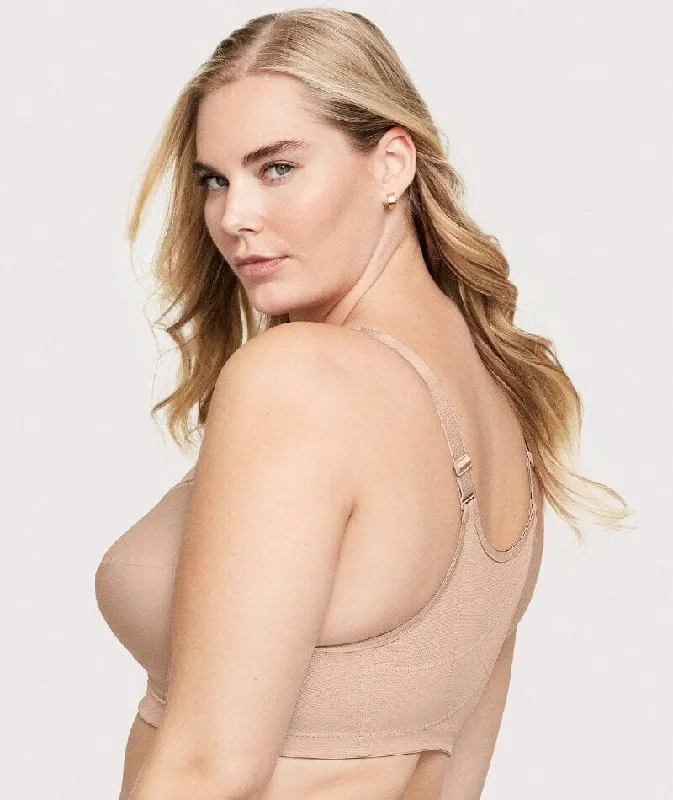 Glamorise Magiclift Front-Closure Posture Back Wire-Free Bra - Cafe