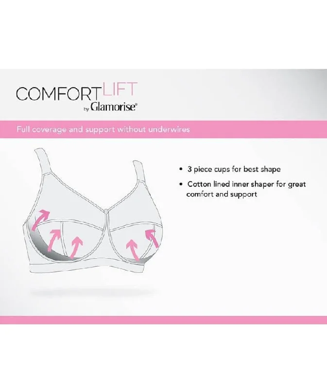 Glamorise Magiclift Front-Closure Posture Back Wire-Free Bra - Cafe