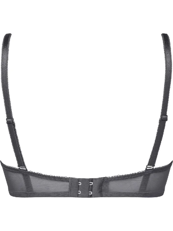 Glossies Lace Sheer Bra In Charcoal - Gossard