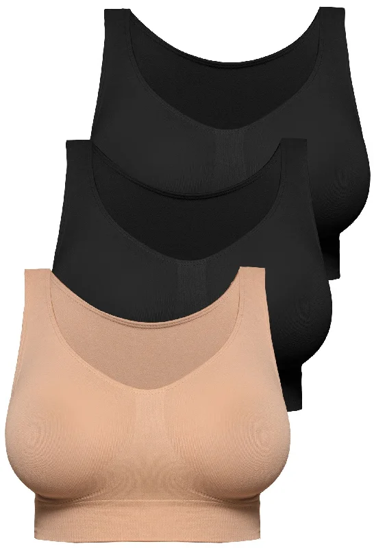 2 Black 1 Nude / S: 10 (Cup C-D-DD-E-F-G-H)