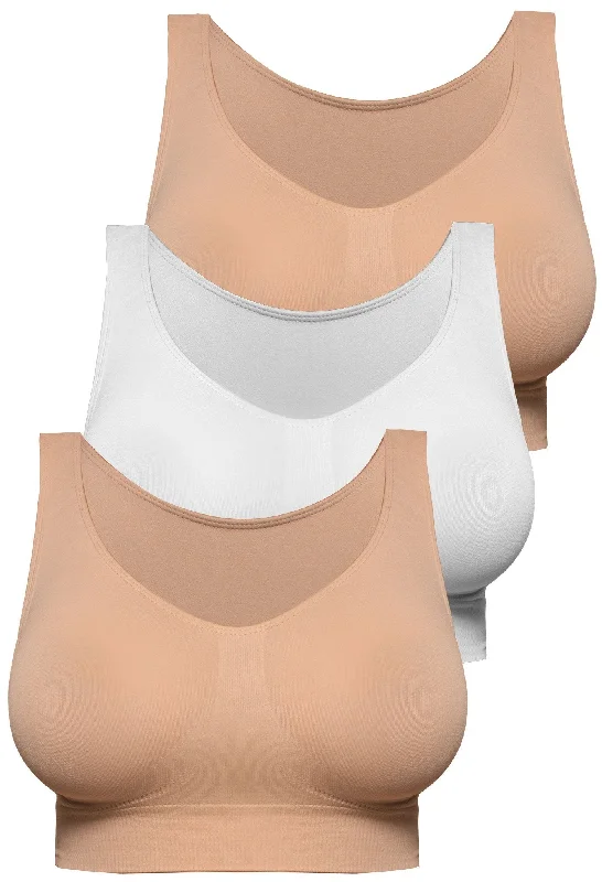 2 Nude 1 White / S: 10 (Cup C-D-DD-E-F-G-H)