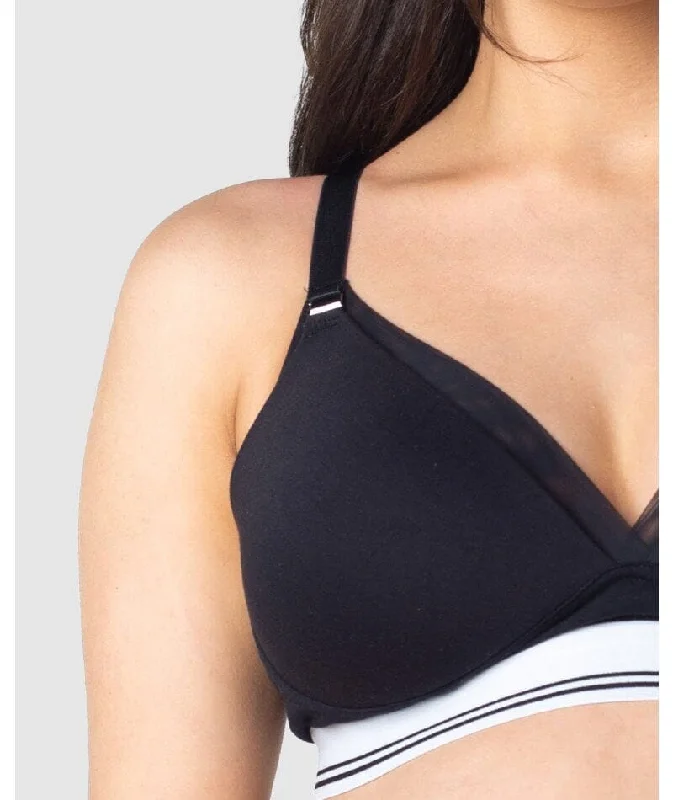 Hotmilk Icon Cotton T-Shirt Wire-free Nursing Bra - Black