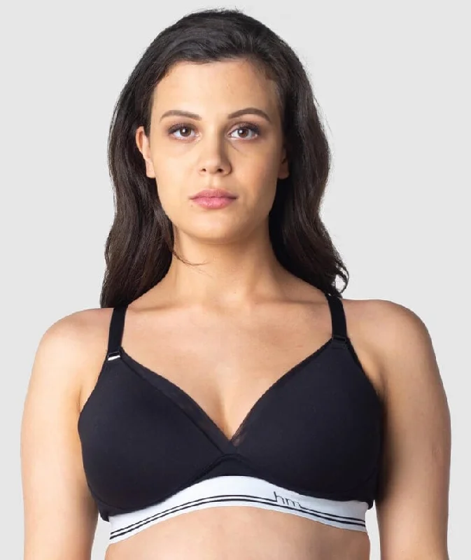 Hotmilk Icon Cotton T-Shirt Wire-free Nursing Bra - Black