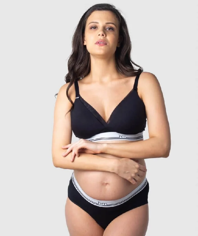 Hotmilk Icon Cotton T-Shirt Wire-free Nursing Bra - Black