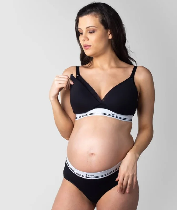Hotmilk Icon Cotton T-Shirt Wire-free Nursing Bra - Black