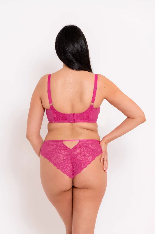 Lace Daze Balcony Bra In Lipstick Pink - Curvy Kate