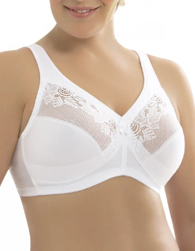 Glamorise Magic Lift Wirefree Minimizer Bra White - G-1003