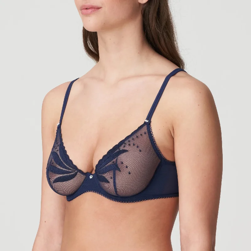 Marie Jo Etoile Soft Cup Plunge Bra in Sapphire Blue