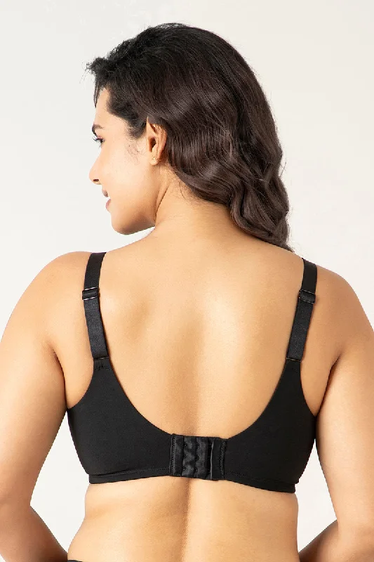 Mystic Poise Non-padded Non-wired Minimizer Bra - Black