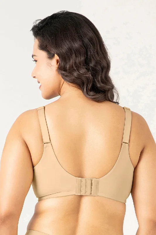 Mystic Poise Non-padded Non-wired Minimizer Bra - Sesame