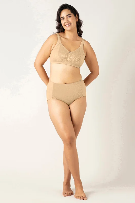 Mystic Poise Non-padded Non-wired Minimizer Bra - Sesame
