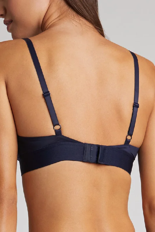 Glacé Triangle Bra in Navy