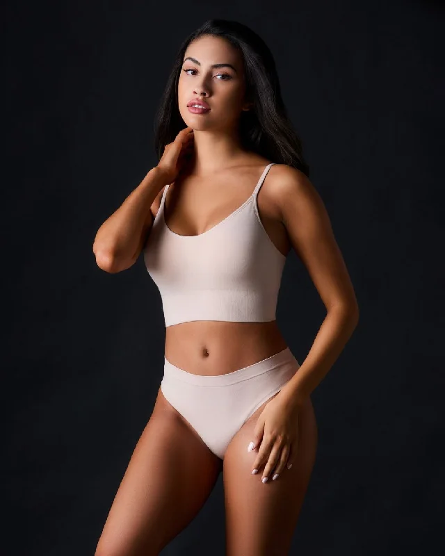 Cabana Cotton Seamless Crop Cami Bralette
