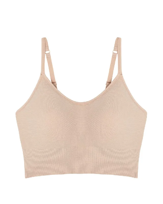 Cabana Cotton Seamless Crop Cami Bralette