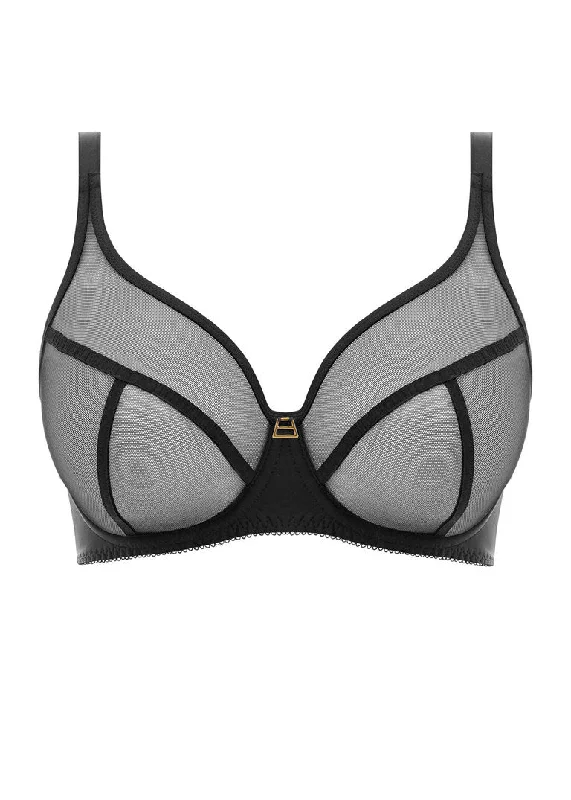 Snapshot Mesh High Apex Bra In Black - Freya