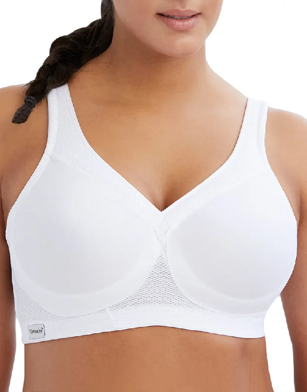 Glamorise Women's Sport Soft Cup Superior Support Bra White - 1006