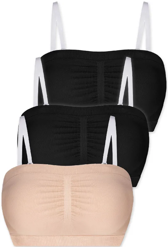 2 Black 1 Nude / Small: 6-8 (A-B-C-D-DD)