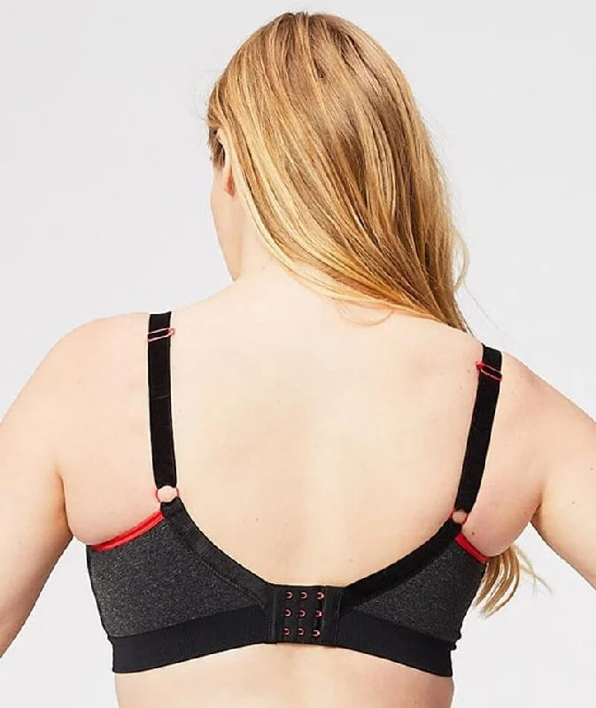 Sugar Candy Crush Fuller Bust Seamless F-Hh Cup Wire-Free Nursing Bra - Charcoal
