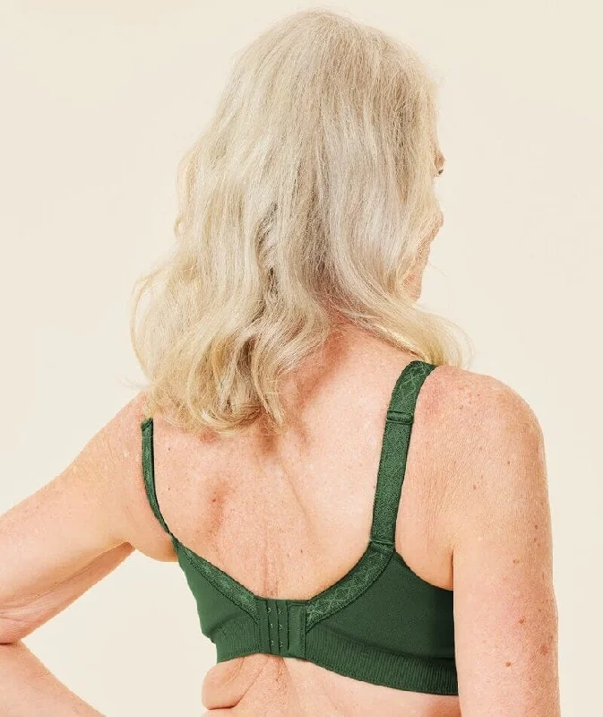 Sugar Candy Fuller Bust Seamless F-Hh Cup Wire-Free Lounge Bra - Forest Green
