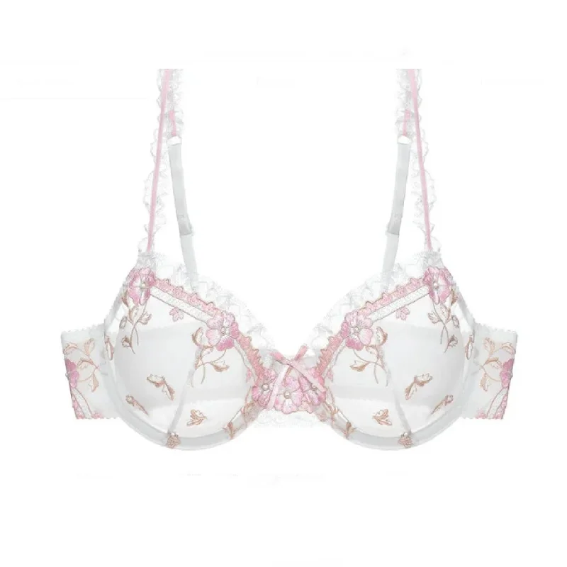 About the Bra - Rosy Unlined Lace Bra - More Colors