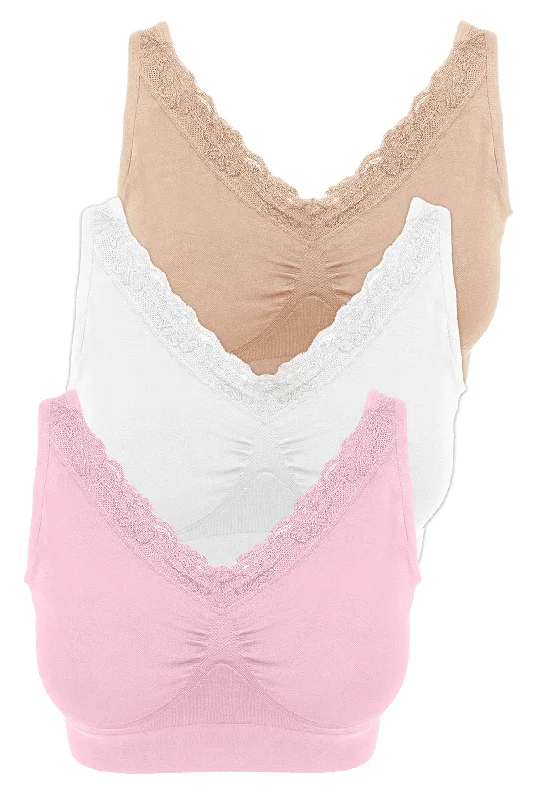 Pink White Nude / S/M: 10-12 (C-D-DD-E-F)